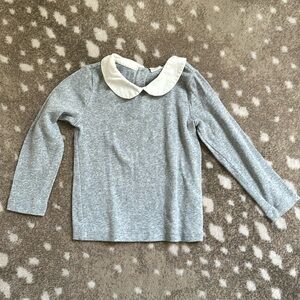 Ribbed Peter Pan collar top
